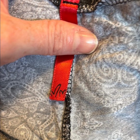 Black and Gray Paisley Athletic Shorts with Elastic Waistband - Picture 2 of 4